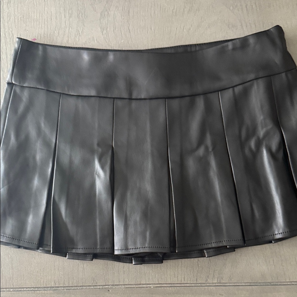 Aeropostale Black Faux Leather Mini Skirt